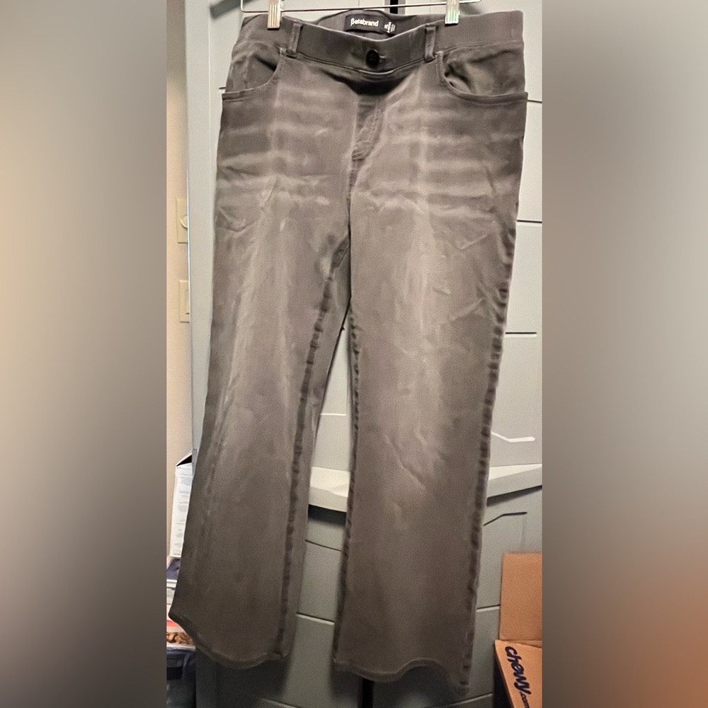 Betabrand grey boot cut pants